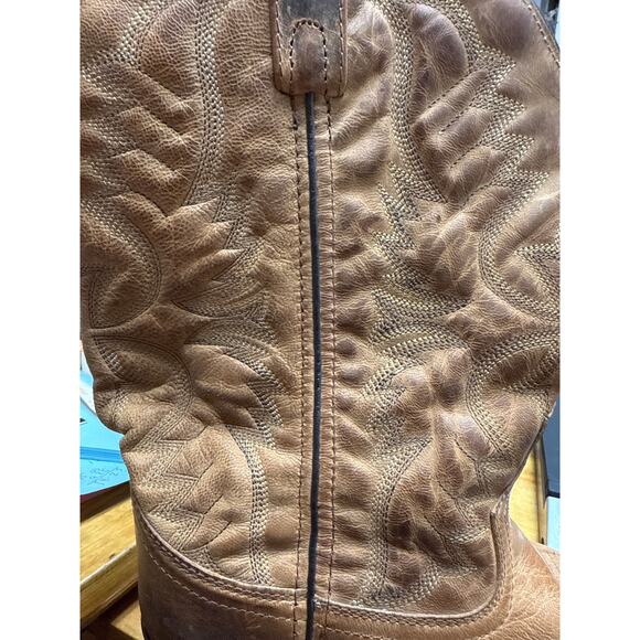 Laredo Birchwood Men's Size 10 Western Cowboy Boots #68452 Tan Leather Pull On - Picture 8 of 9